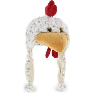 Plush Fleece Beanie with Ear Flaps Winter Hat for Kids Teens Adults Funny Costum